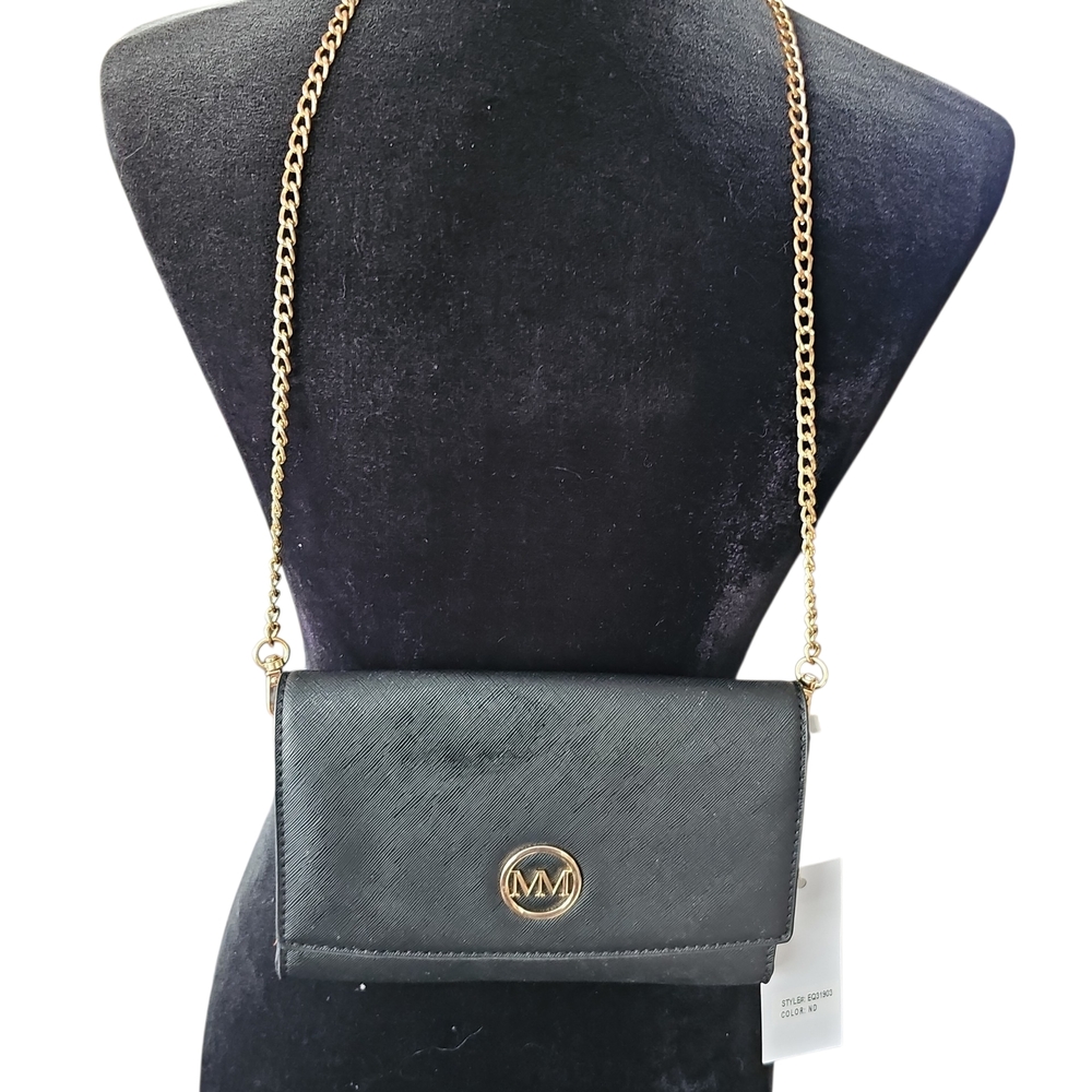Marilyn Monroe Black Wristlet Clutch with Gold Chain